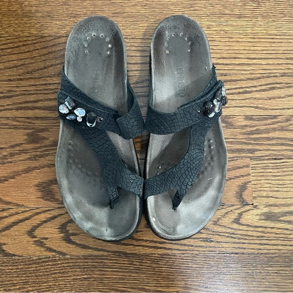 Mephisto Ladies Toe Loop Slide On Sandal Bedazzled Size EU 40 US 8.5 - Picture 2 of 7